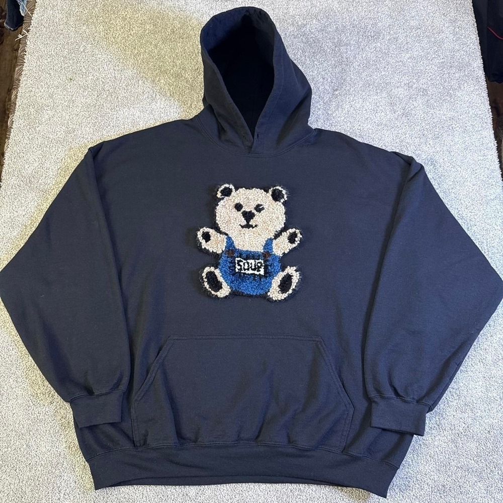 Soup Apparel Teddy Bear Graphic Hoodie Men's 2XL Heavyweight Pullover Streetwear